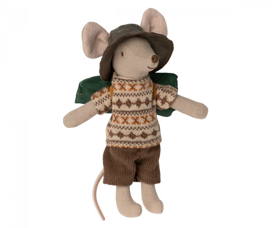 Maileg - Storebror Mus med Sovsäck - Hiker