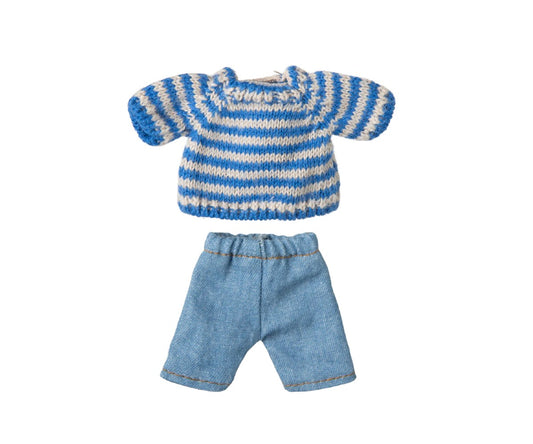 Maileg - Kläder till Storebror, Stickad tröja och Byxor