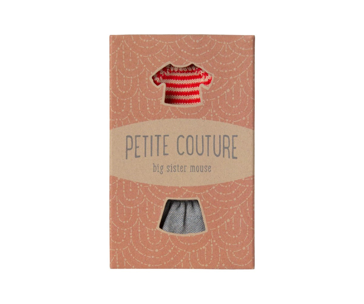 Maileg - Kläder till Storasyster, Stickad tröja och Kjol