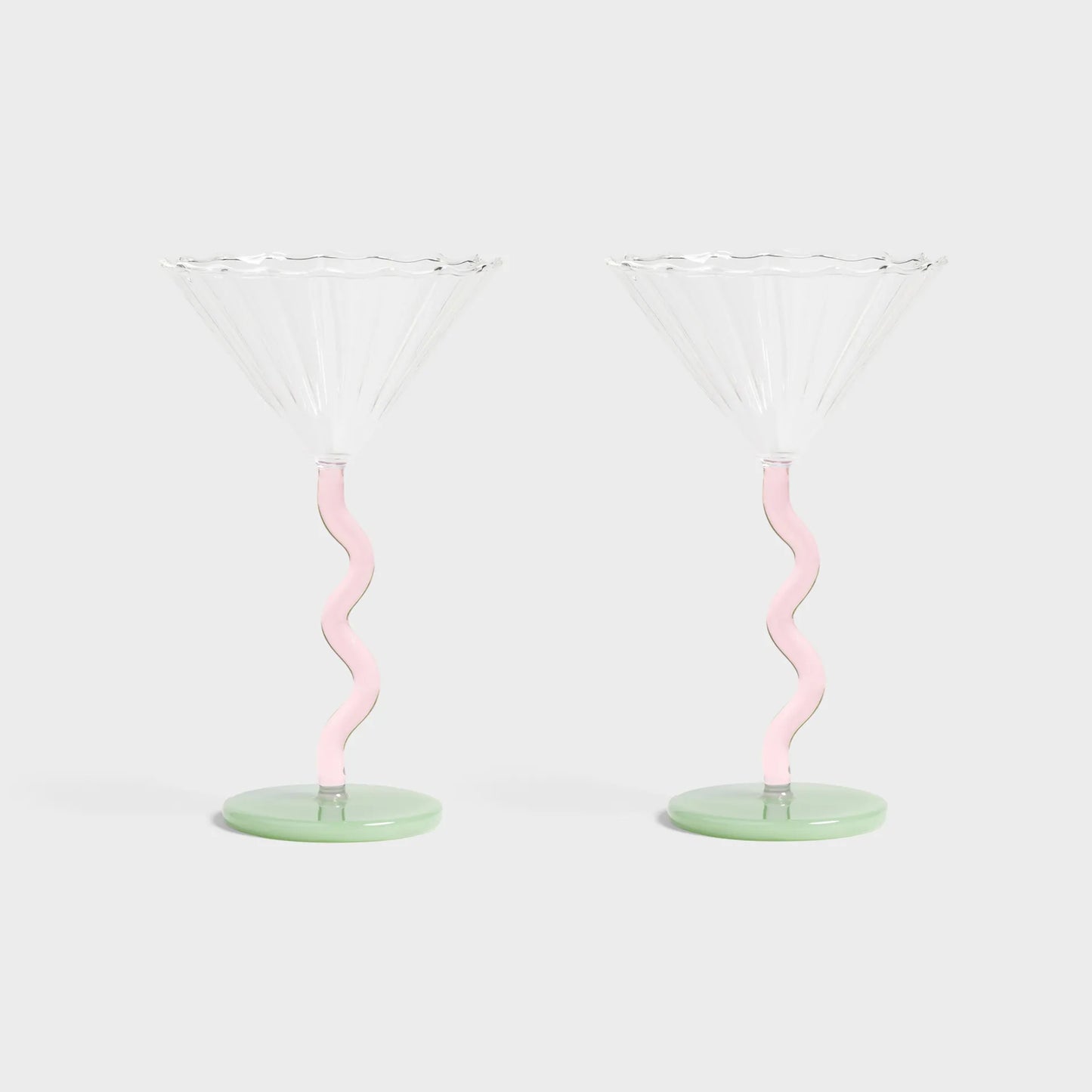 Coupeglas Curve Pink 2-pack