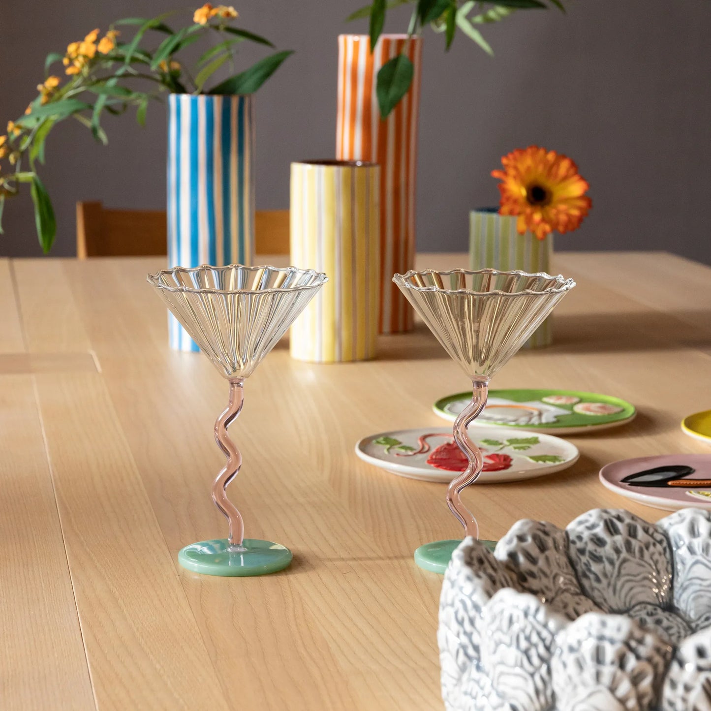 Coupeglas Curve Pink 2-pack