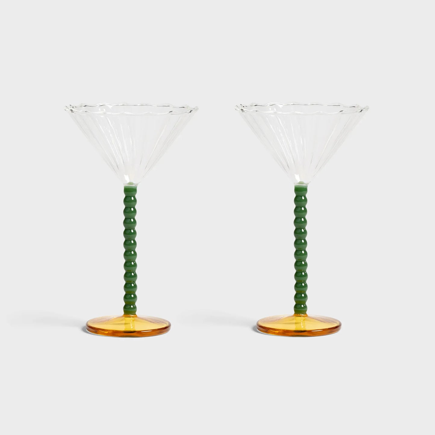 Coupeglas Perle Green 2-pack
