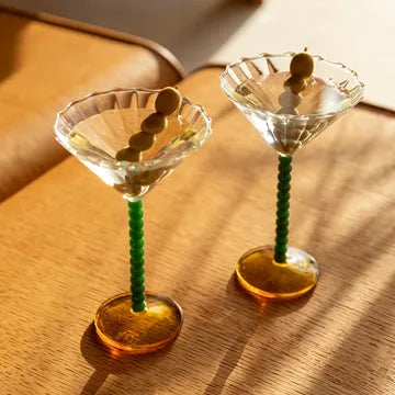 Coupeglas Perle Green 2-pack