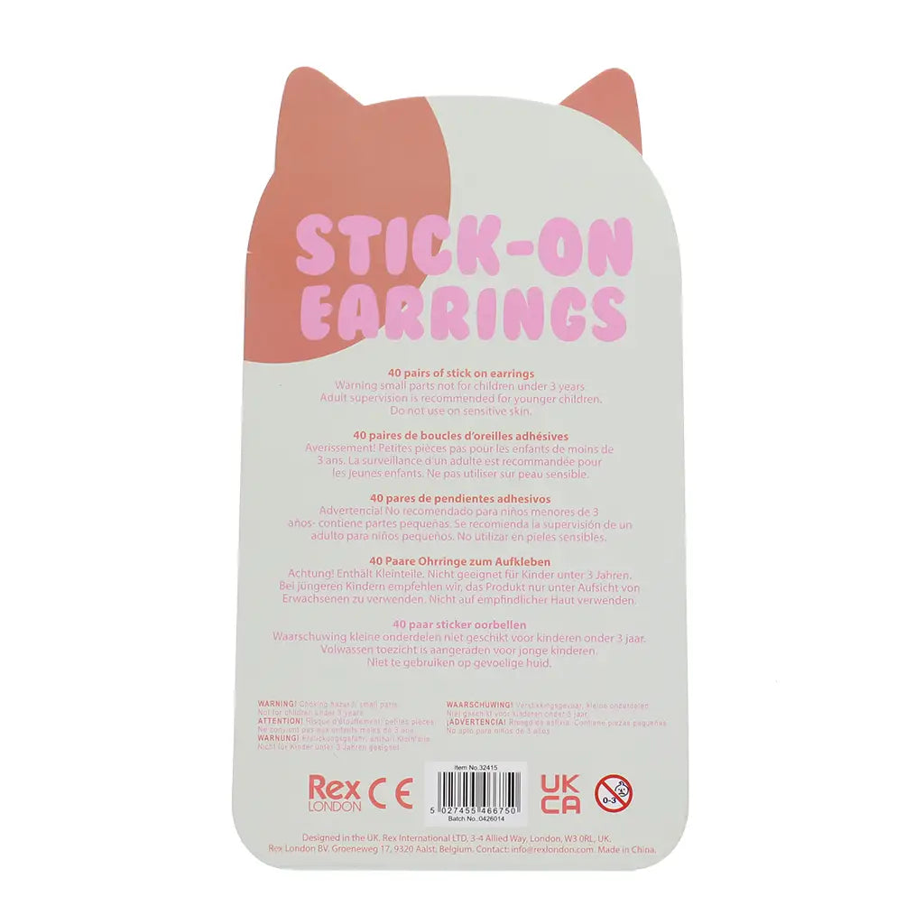 Stick on Earrings Cat