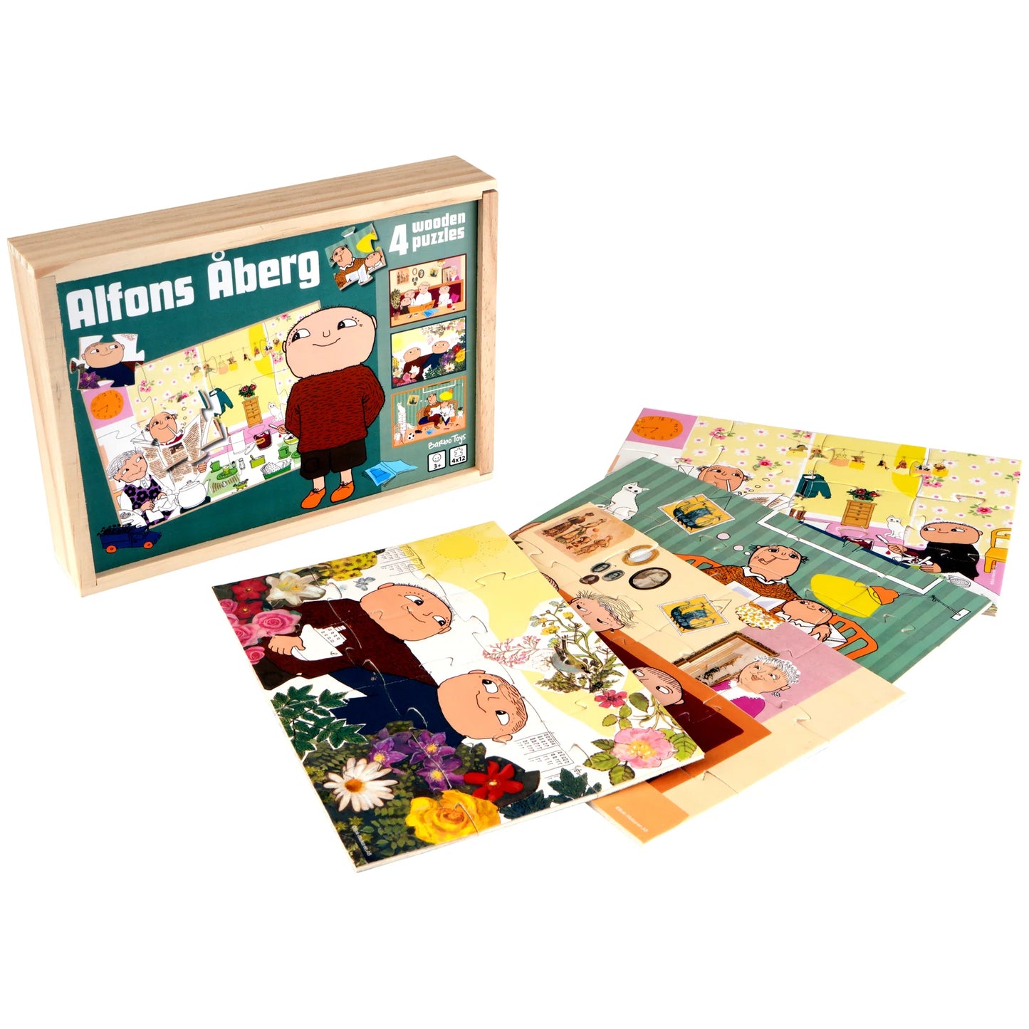 Alfons Wooden Puzzle 4 motifs