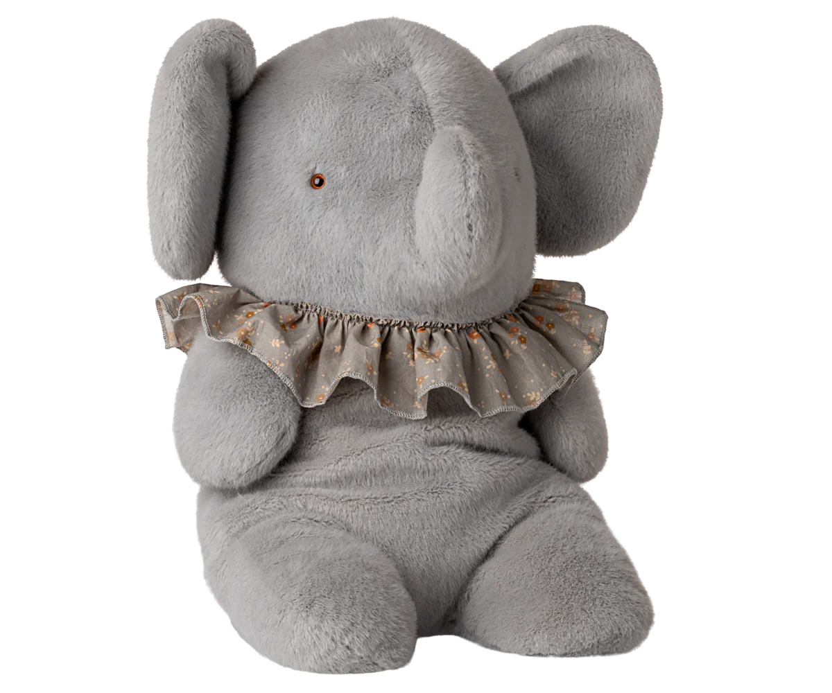 Elefant - Stor, Plush Grå
