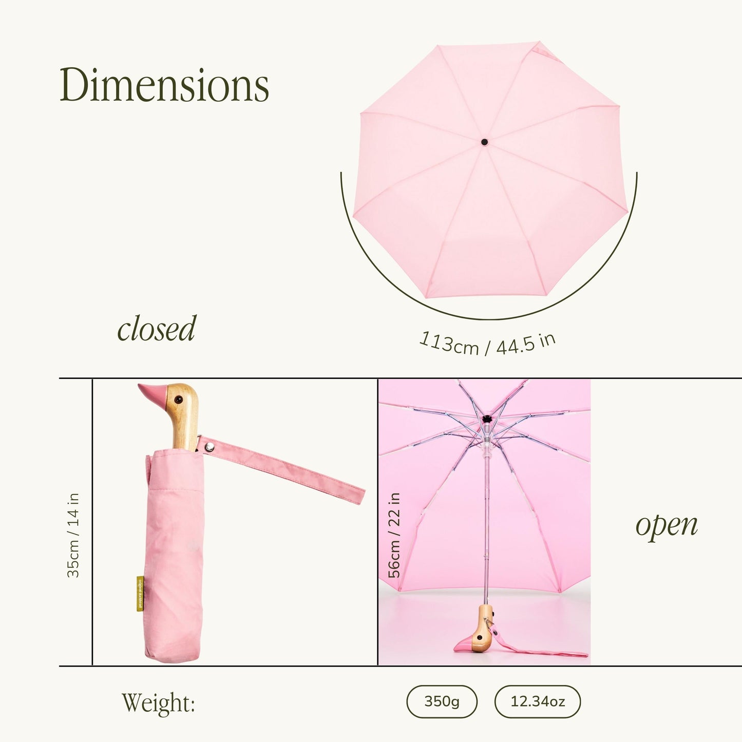 Duck Umbrella - Rosa