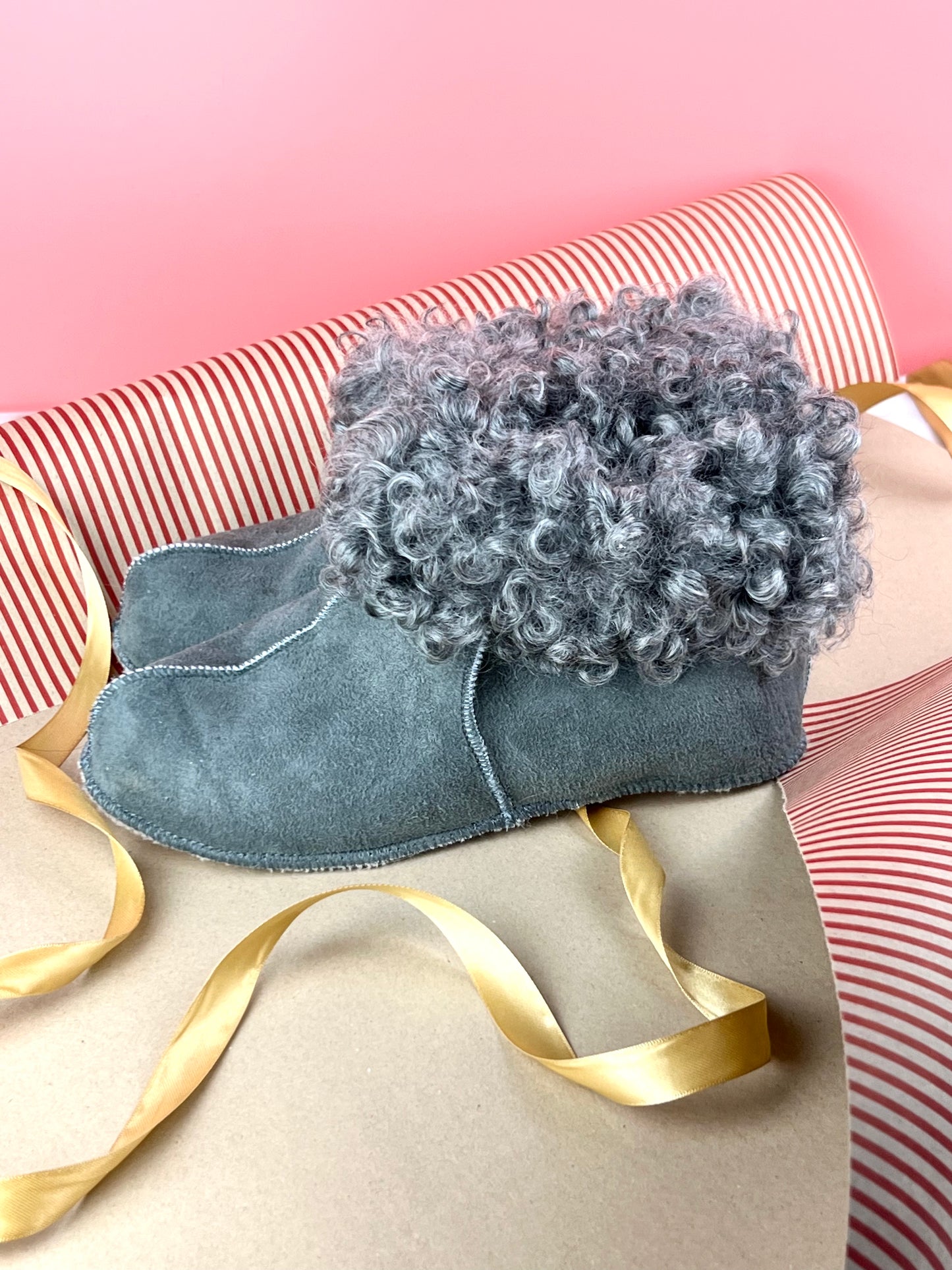 Slippers with Gotland sheepskin