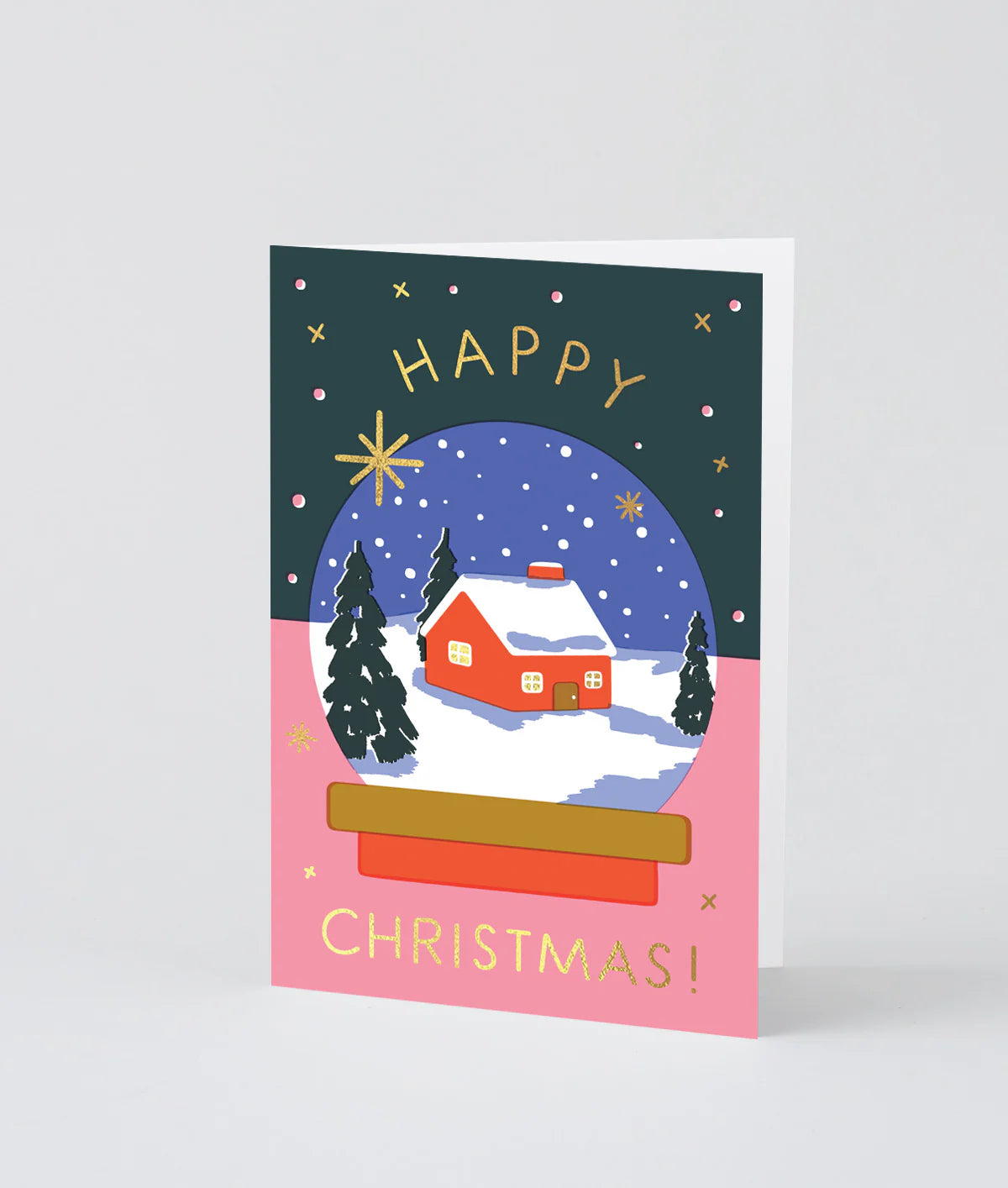 Julkort - Happy Christmas Snow Globe