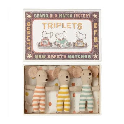 Maileg - Möss Trillingar i Tändsticksask