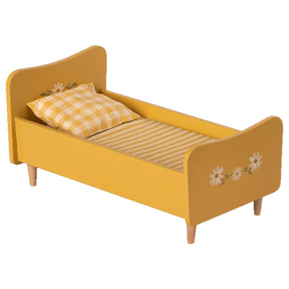 Maileg - Wooden bed Yellow