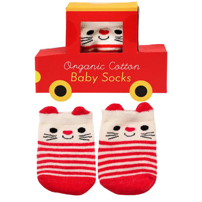 Baby Socks Red Cat