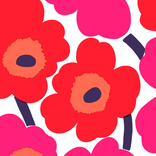 Napkins - Unikko Red