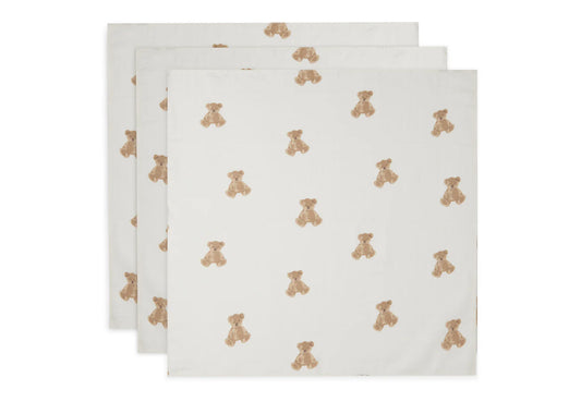 Muslinfiltar - Teddy Bear 3-pack