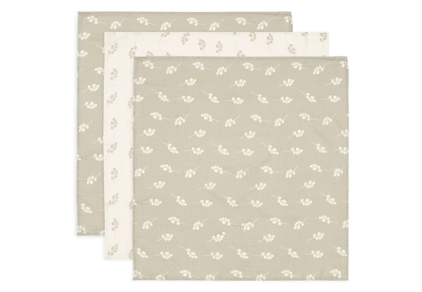 Muslinfiltar - Twig Olive Green 3-pack
