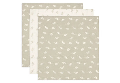 Muslinfiltar - Twig Olive Green 3-pack