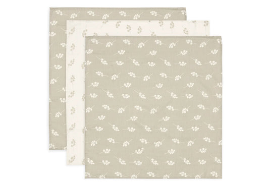 Muslinfiltar - Twig Olive Green 3-pack