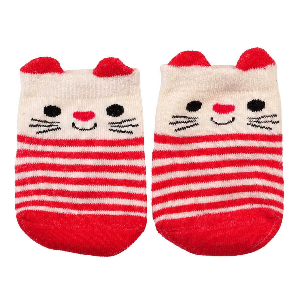 Baby Socks Red Cat