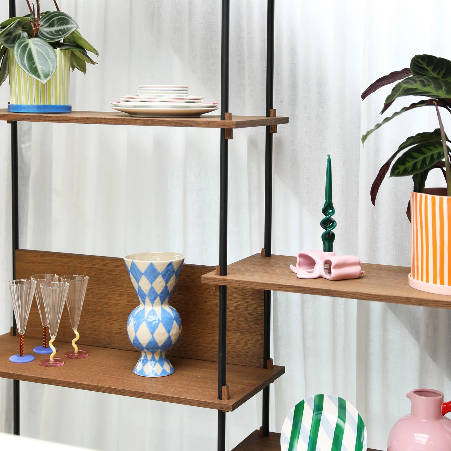 Ljusstake - Rosett, rosa