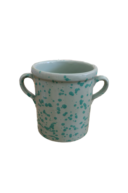 Kruka med handtag - Spruzzi Confetti Salvia