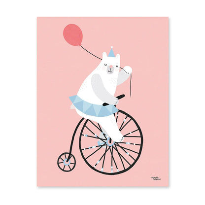 Cyklande Björn 50x70