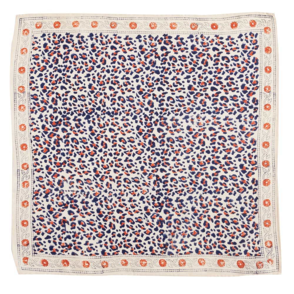Scarf - Leopard Beige Navy