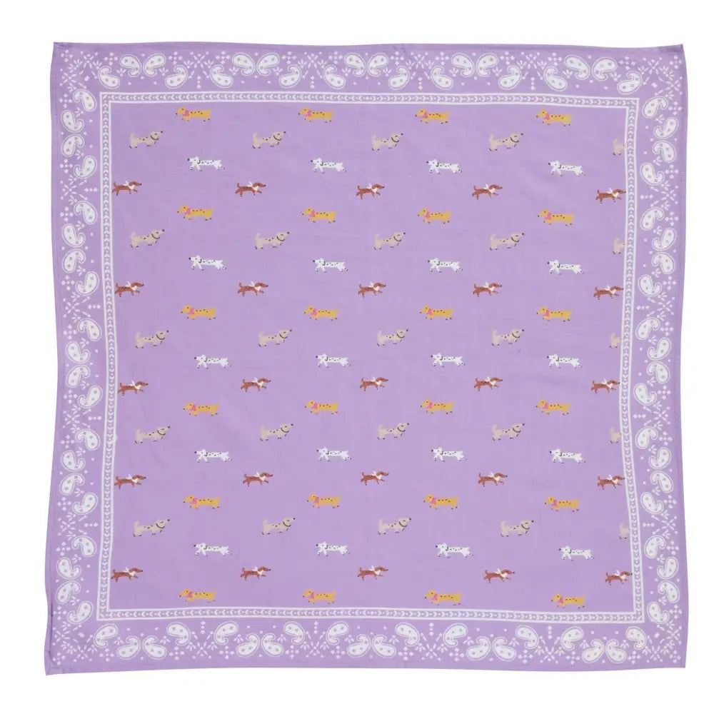 Scarf - Mauve Dachshund