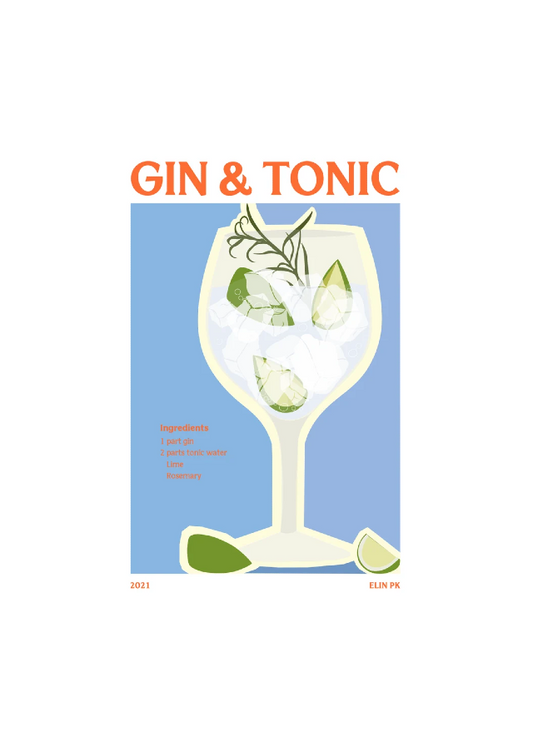 Elin PK Poster - Gin & Tonic