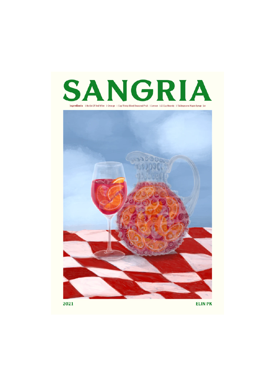 Elin PK Poster - Sangria
