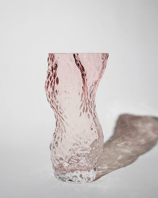 Ostrea Rock Glass Vase - Pale Pink